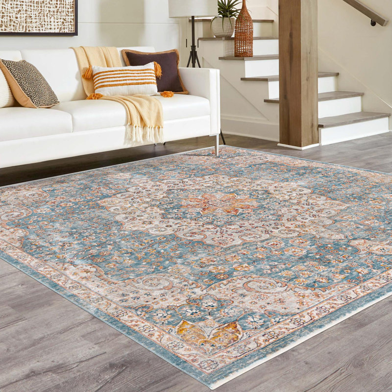 Kelly Clarkson Home Vanessa Oriental Blue/Rust/Ivory Area Rug & Reviews